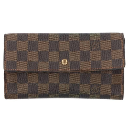 Louis Vuitton N61217 Portefeuille International Damier Trifold Long Wallet For