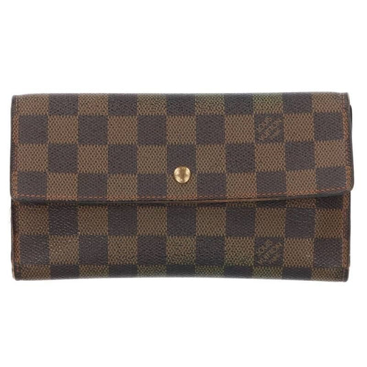 Louis Vuitton N61217 Portefeuille International Damier Trifold Long Wallet For