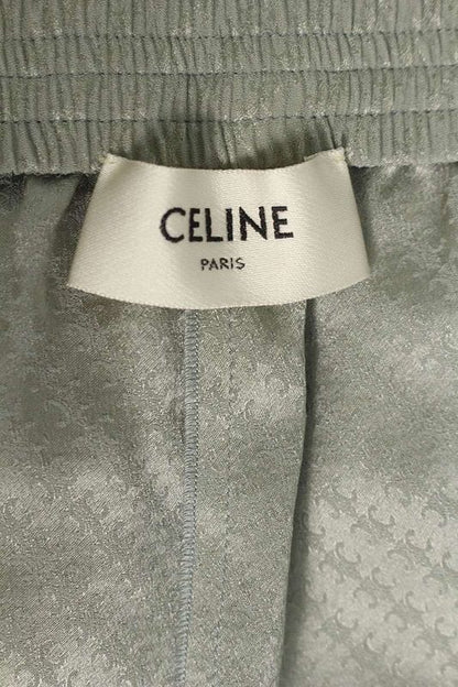 Celine 2p711130r Triomphe All-over Silk Half Pants Women 34