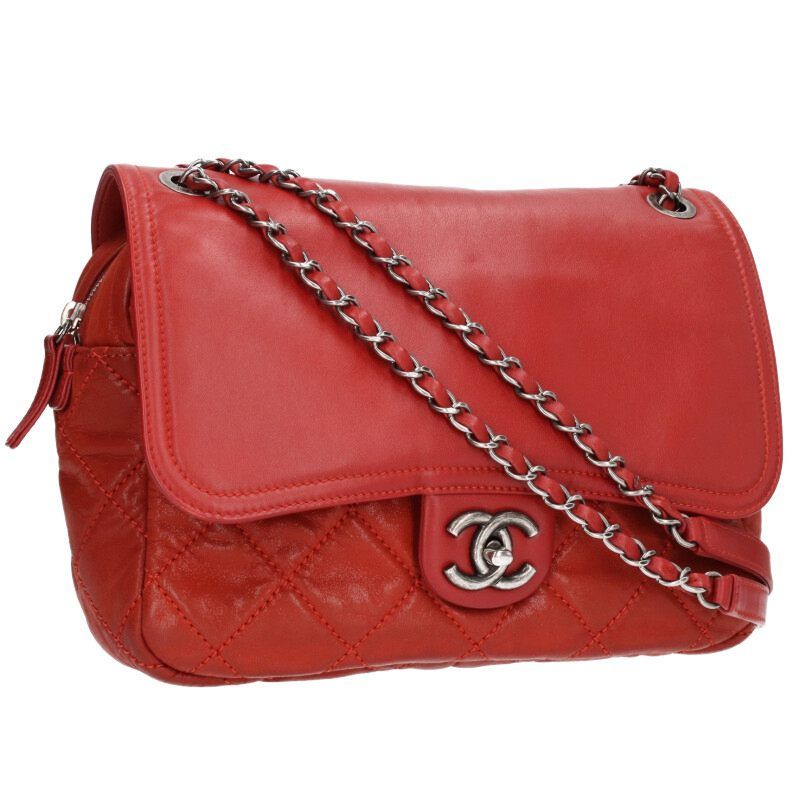 Chanel Quilted Switch Flap Lambskin Chain Shoulder Bag Women's