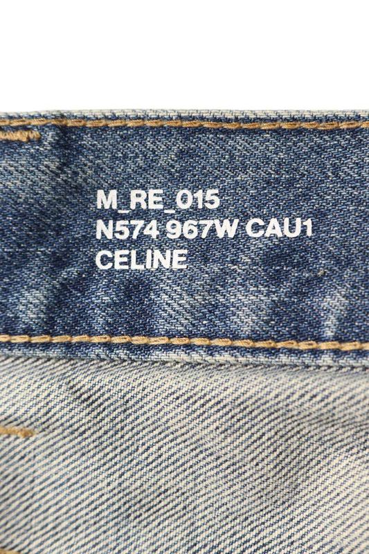 Celine 2n574967w Washed Cart Denim Pants Men's 28