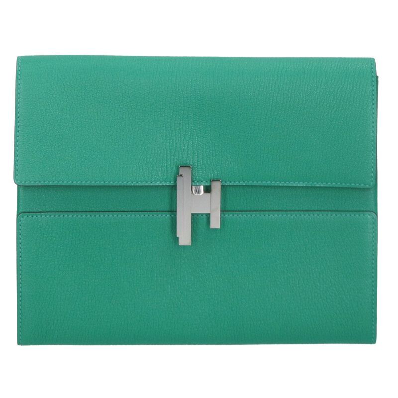 Hermes Sinetic Chevre A Engraved Svhardware Clutch Bag Men's
