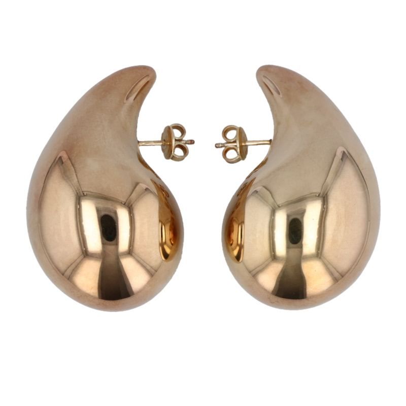 Bottega Veneta 720038vahu08120 18k Gold Polished Large Drop Earrings Men's Large