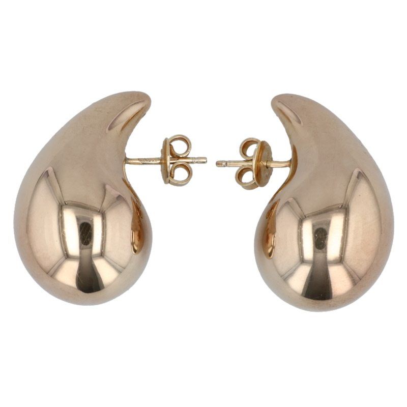 Bottega Veneta 716783vahu08120 18k Gold Polished Drop Earrings Women's Small