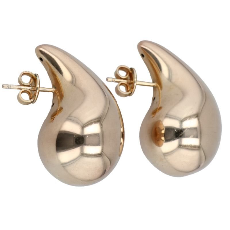 Bottega Veneta 716783vahu08120 18k Gold Polished Drop Earrings Women's Small