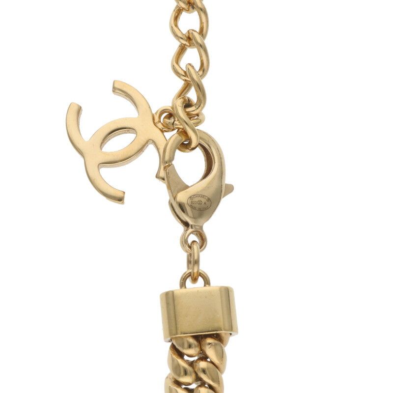 Chanel Faux Pearl Coco Mark Necklace Women