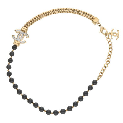 Chanel Faux Pearl Coco Mark Necklace Women