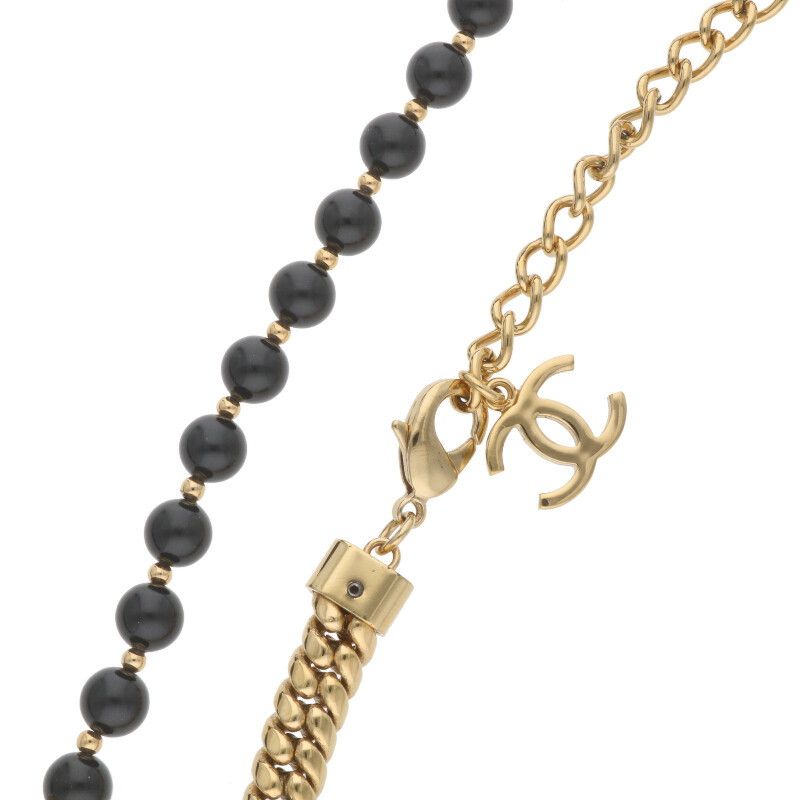 Chanel Faux Pearl Coco Mark Necklace Women