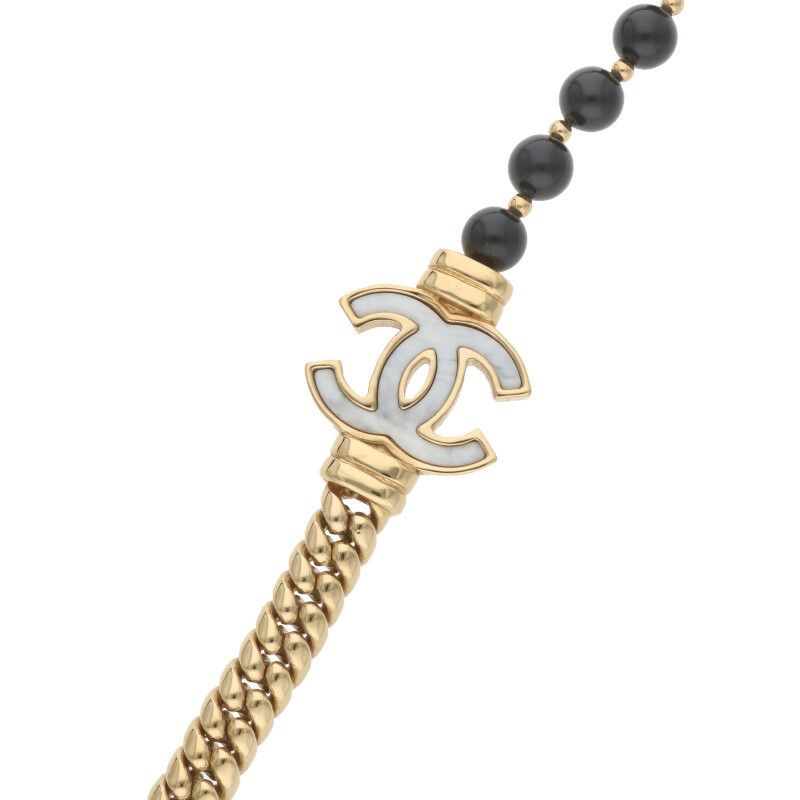 Chanel Faux Pearl Coco Mark Necklace Women