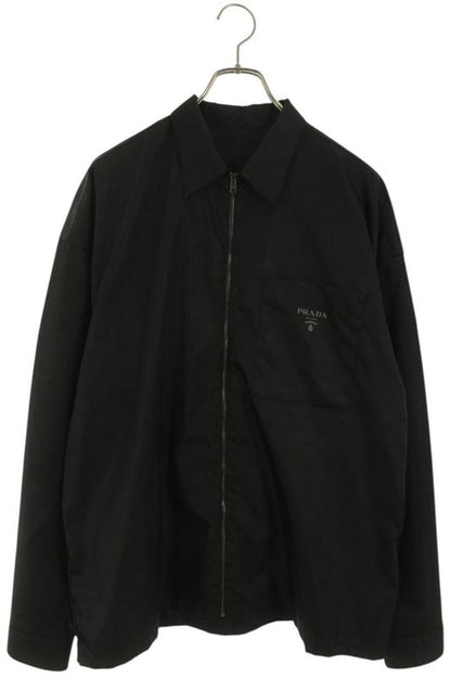 Prada Sc540 S211 1289 Re-nylon Logo Print Zip-up Blouson Men's L
