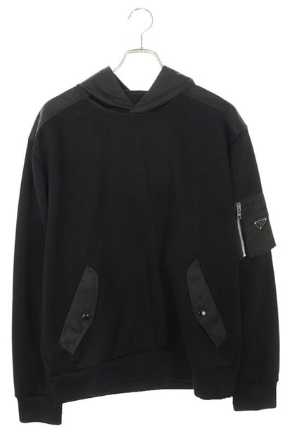 Prada Ujl04c S000 11JE Re-nylon Cotton Fleece Parka Men's S