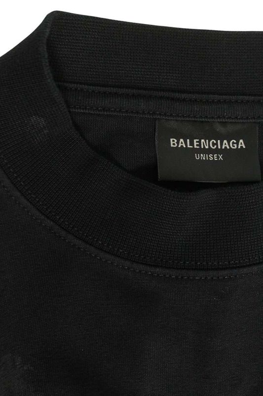 Balenciaga 739028 Tovn8 BB Logo Oversized T-shirt Men 1