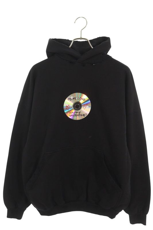 Balenciaga 739024 Tqve5 Valentine CD Damaged Pullover Hoodie Men's 1