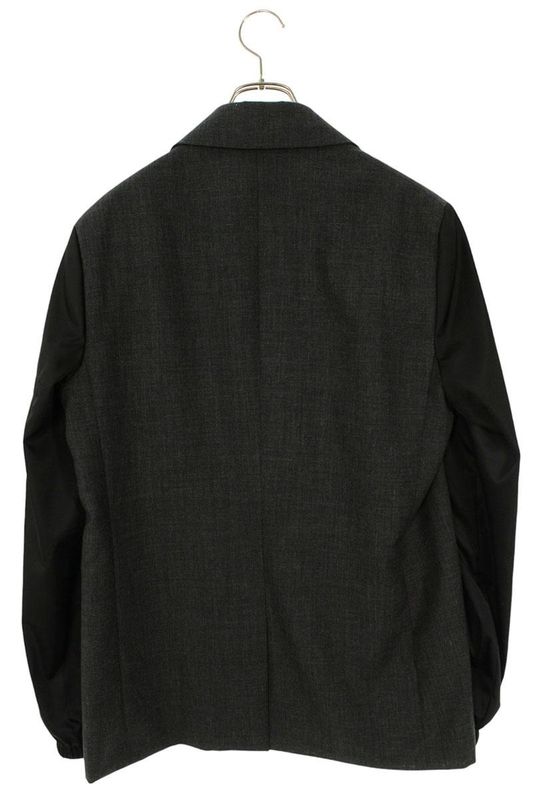 Prada P563mz Sleeve Switch Triangle Plate Logo Jacket Women's 36