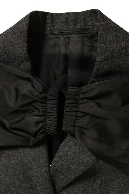 Prada P563mz Sleeve Switch Triangle Plate Logo Jacket Women's 36