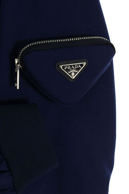 Prada Sgb928 Logo Plate Triangle Pocket Bomber Blouson Men's L