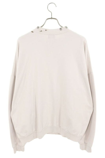 Balenciaga 23AW 762718 Tpvd9 Earrings Crew Neck Vintage Finish Sweatshirt Men's