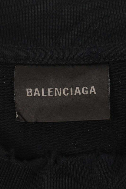 Balenciaga 745007 Tovf3 Crushed Neck Logo Crewneck Sweatshirt Men's 2