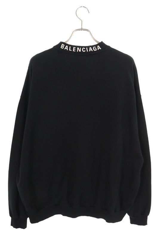 Balenciaga 745007 Tovf3 Crushed Neck Logo Crewneck Sweatshirt Men's 2