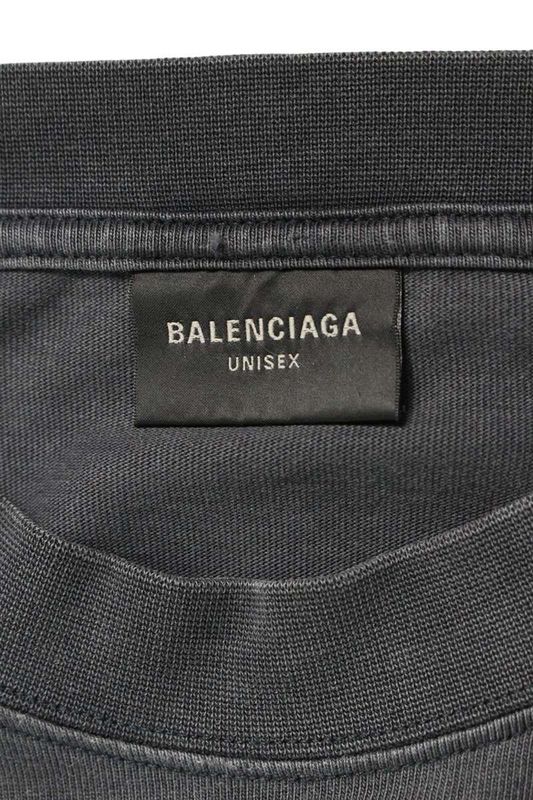 Balenciaga 22AW 720250 Tnvd8 Logo Embroidery Crew Neck Long Sleeve Cut And Sewn