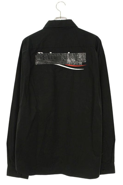 Balenciaga 719874 Tyb18 Campaign Logo Embroidered Oversized Long Sleeve Shirt
