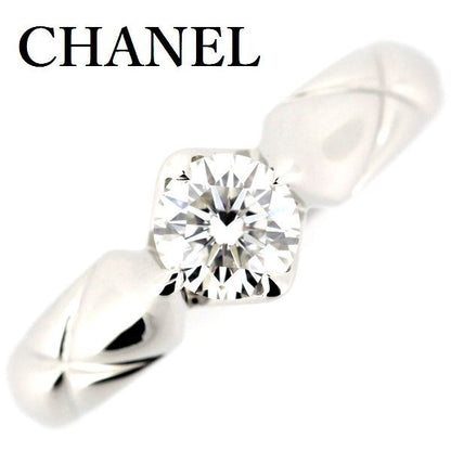 Chanel Matelasse Diamond 040ct F-vvs2-vg Ring Pt950