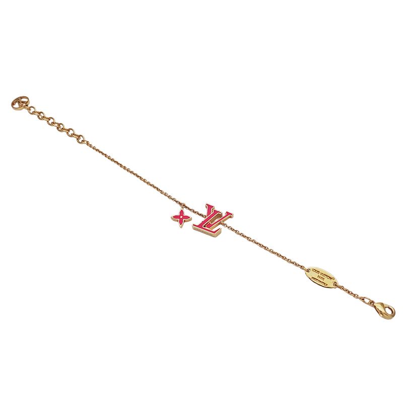Louis Vuitton Bracelet Women's Brand Bracelet LV Iconic Gold Pink M1138a