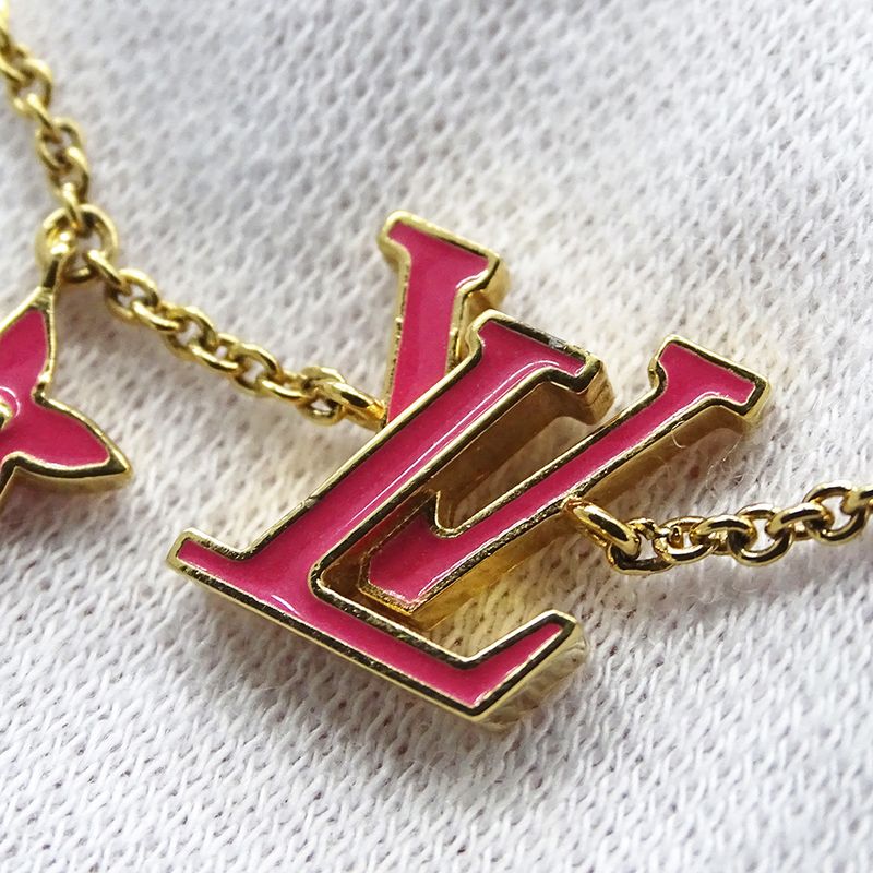 Louis Vuitton Bracelet Women's Brand Bracelet LV Iconic Gold Pink M1138a