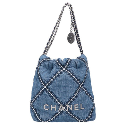Chanel Similar As3980 Washed Denim Svhardware Chanel 22 2way Mini Chain Shoulder