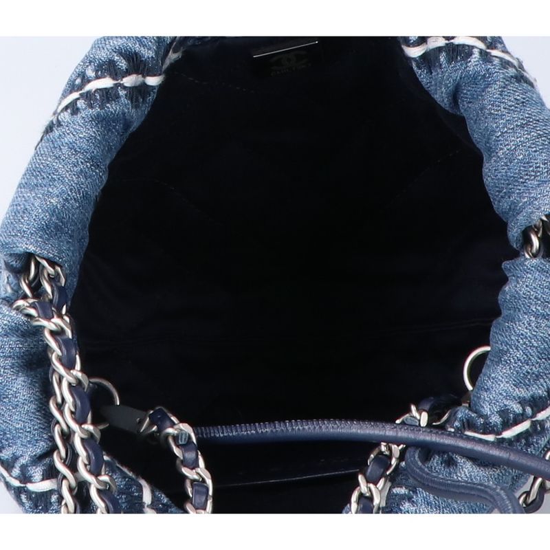 Chanel Similar As3980 Washed Denim Svhardware Chanel 22 2way Mini Chain Shoulder