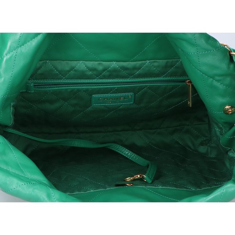 Chanel Similar As3260 Metal Plate Shiny Calfskin Gold Hardware Chanel 22 Small