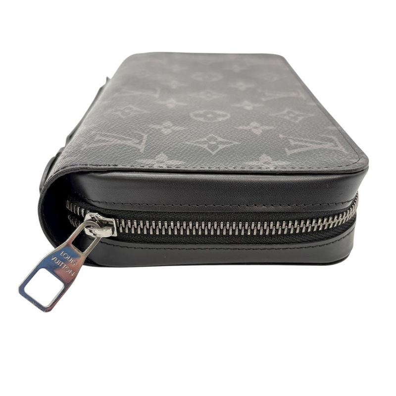 3479 Louis Vuitton Long Wallet Zippy XL M61698 Monogram Eclipse LV Wallet Black