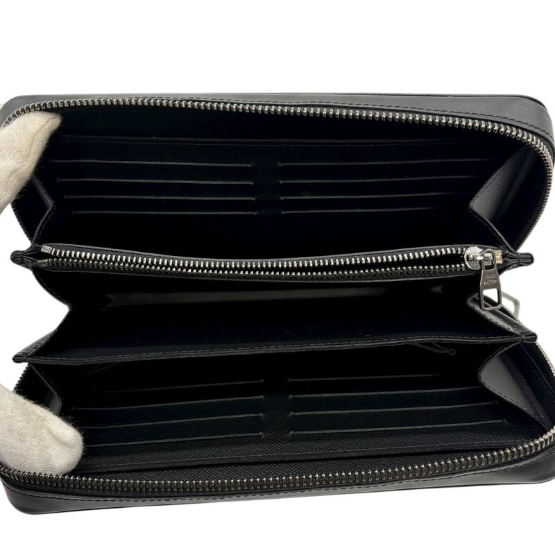 3479 Louis Vuitton Long Wallet Zippy XL M61698 Monogram Eclipse LV Wallet Black