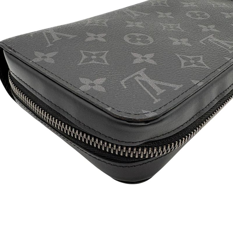 3479 Louis Vuitton Long Wallet Zippy XL M61698 Monogram Eclipse LV Wallet Black
