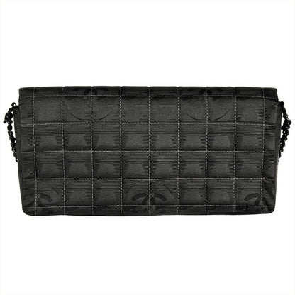 Chanel New Travel Line Chain Shoulder Bag Nylon Black Hardware 7 Digits 7s