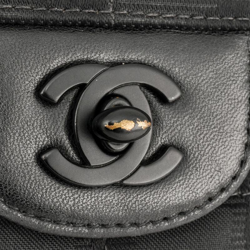 Chanel New Travel Line Chain Shoulder Bag Nylon Black Hardware 7 Digits 7s