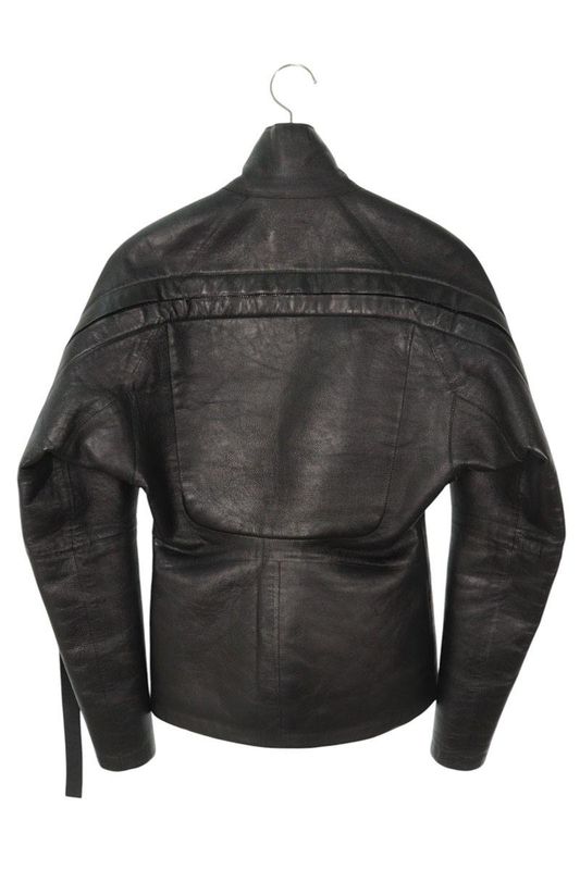 Balenciaga 641275 Tks01 Logo Print Cow Leather Jacket Men's 44