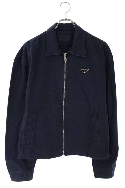 Prada Geb233 S232 16HE Triangle Plate Denim Jacket Men's L