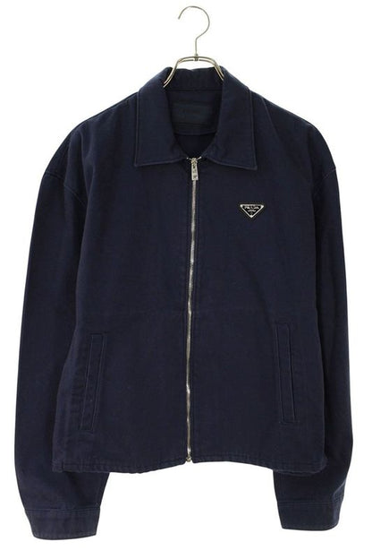 Prada Geb233 S232 16HE Triangle Plate Denim Jacket Men's L