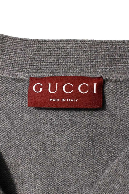 Gucci 25SS 806194 Xkekx Logo Embroidered Argyle Pattern Cardigan Men's L