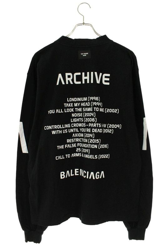 Balenciaga 781245 Tova1 Connected Print Long Sleeve Cut And Sewn Men's XS