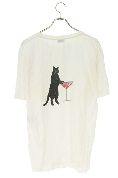 Saint Laurent Paris 482458 Yb1hr Cocktail Cat Print T-shirt Men's XS