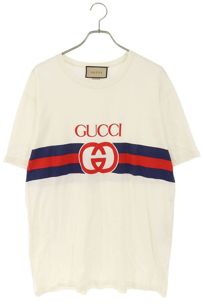 Gucci 23SS 548334 Xjet1 Front Logo Print T-shirt Men's L