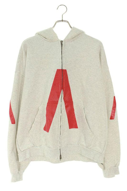 Balenciaga 744457 Tqva6 Archive Logo Damaged Zip Up Hoodie Men's XS