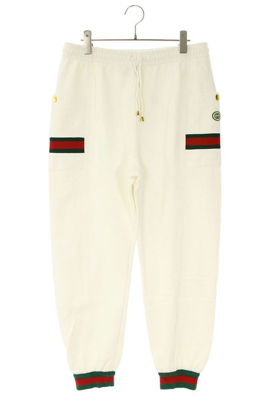 Gucci 625404 Xjcoe Ribbed Sweatshirt Long Pants With Logo Patch Men's M
