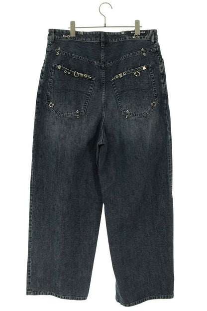 Balenciaga 764528 Tnw65 Piercing Baggy Denim Pants Men's M