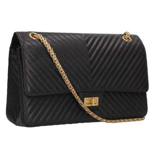 Chanel 2.55 Chevron Lambskin W Flap Chain Shoulder Bag Women