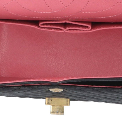 Chanel 2.55 Chevron Lambskin W Flap Chain Shoulder Bag Women