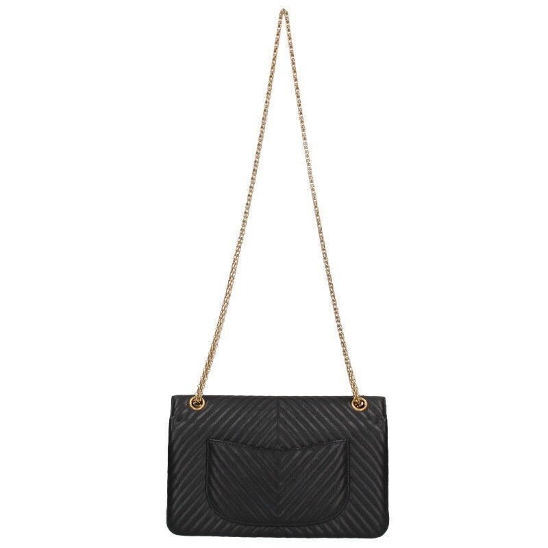 Chanel 2.55 Chevron Lambskin W Flap Chain Shoulder Bag Women
