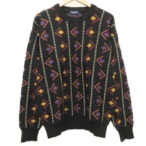 Yves Saint Laurent YVES Saint Laurent Vintage All-pattern Jacquard Knit Sweater